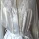 S / Satin Robe / Long White Bridal Dressing Gown / Size Small / FREE Shipping