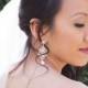 Crystal Bridal Earrings, Chandelier wedding earrings, Wedding jewelry, Swarovski Crystal Swarovski Pearl, Lisa Earrings