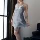 linen nightgown with cotton lace trim - CHARM - made to order