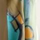 Hand Painted Silk Scarf.Silk Scarf.Hand Painted Silk .Wedding Gift.Bridesmaids.Silk belt.Silk Headband.Silk Art.Style abstract.78"x7.8" Ooak