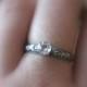 White Topaz Alternative Engagement Ring  Gemstone Promise Ring  or Stack Ring