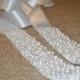 Pearl Bridal Belt - Beaded Wedding Sash: Cream, White
