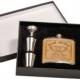 1 Custom Engraved Flask Set In Presentation Box - Personalized Birthday Flask - Custom Bridesmaid Gift - Custom Groomsmen Gift - Christmas