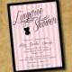 Corset Lingerie Shower Invitation - Printable Lingerie Party Invitations, Bachelorette Party, Hens Night, Bridal Shower