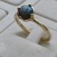 Gold Ring 14K Yellow Gold Gemstones Labradorite Handmade Artisan Crafted Engagement Ring Size 7 Women Bride Gold Jewelry