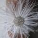 Snowflake Bridal Garter For Winter, White Lace WEDDING Garter Set, Feather Garters, Vintage / Roaring 20s / Flapper Wedding