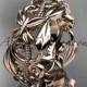 14kt rose gold leaf and vine, butterfly wedding ring,wedding band ADLR346G