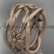 14kt rose gold matte finish leaf and vine, flower wedding ring,wedding band ADLR352G
