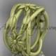 14kt yellow gold matte finish leaf and vine, flower wedding ring,wedding band ADLR352G