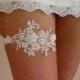 Ivory Wedding garter bridal garter lace ivory handmade with sewing sequins beads pearl lace bridal garter garters free shipping