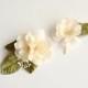 Bridal hair pins, cream flower clips, wedding bobby pins, floral clips, wedding hair accessory