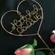 Custom Wire Heart Wedding Cake Topper - A Personalized Wire Heart Cake Topper