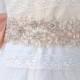 Beaded Bridal Sash, Wedding Sash in Peachy Pink With Crystals and Pearls, Rhinestones, Bridal Belt, Wedding Dress Sash, Color Choices
