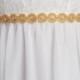 gold wedding sash , gold  or silver bridal belt, beaded sash - RONDA