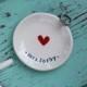 Engagement Ring Dish with Heart, Bride to Be Heart Engagement Ring Dish, Personalized Heart Ring Dish with Married Name, Heart Ring Dish