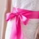 Bridal Sash, HOT PINK Satin Ribbon Sash, Wedding Sash, Satin Bridal Sash, Bridal Belt, Hot Pink Sash
