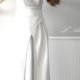 Custom made Elegant Classic Ivory Silk Satin Wedding Dress Bridal Gown