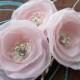 Blush pink bridal bobby pins(set of 3), bridal hair piece, bridal hair accessory, wedding hair accessories, flower hair clips, bridal flower