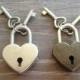 Mini Heart Padlock Trinket Lock Card Wine Letter Box Two Sets Of Keys
