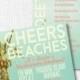 cheers beaches bachelorette weekend invitation - bachelorette party - beach getaway - fling before the ring