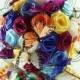 Rainbow Wedding Bouquet, Origami Bridal Bouquet, Butterfly Bouquet, Rainbow Wedding, Wedding Bouquet, Flower Bouquet