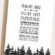 DIY Printable Wedding Invitation - Mountains - Woodland Wedding - Tree Silhouette - Rustic - The Penelope