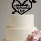 Deer Wedding Cake Topper - The Hunt is Over - deer heart - arrow - grooms cake  - shabby chic- redneck -cowboy - outdoor - western - rustic