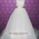 Champagne V Neck Princess Tulle Ball Gown Wedding Dress