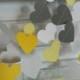Paper Heart Garland / 10ft Yellow Gray Paper Hearts / Wedding Decor / Bridal Shower Decor / Pick Your Colors