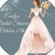 Personalized Modern Bride Bridal Shower Sticker - envelope seal, bridal shower decoration, bridal shower favor, invitation seal