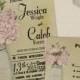 Rustic Mason Jar Wedding Invitation, Printable Wedding Invite Set