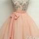 Custom Made A-line Chiffon Lace Short Prom Dresses - 24prom