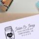 Mason Jar Address Stamp with Heart and Initials
