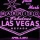Las Vegas Wedding Cake Topper - Personalized - Acrylic - Light Option