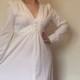 1970s white maxi dress Ossie Clark style classic wedding dress UK 14 boho bridal bright white ephemeral