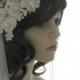 Couture bridal cap veil -1920s wedding  veil - Dentelle Pearl Luxe