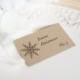 Winter Snowflake  Wedding Escort Card Template (Flat) - DOWNLOAD Instantly - EDITABLE Text - Rustic Snowflake, 3.5 X 2, PDF