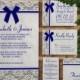 Royal Blue Country Lace Wedding Invitation Set/Suite, Invites, Save the date, RSVP, Thank You Cards, Info, Printable/Digital/PDF/Printed