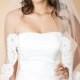 Ready to Wear, Elena -  Fingertip Length Single Tier Veil Edged With Alencon Lace, Wedding Veil, Bridal Veil
