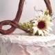 Letter D Rustic Twig Wedding Cake Topper