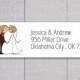 Bride & Groom Return Address Labels, Wedding Stickers, Return address stickers for invitations (#319)