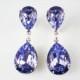 Rhinestone Earrings Provence Lavender Swarovski Dangle Earrings Wedding Jewelry Bridesmaid Jewelry