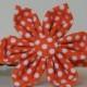 Orange Polka Dot Dog Flower Collar Wedding Accessories Halloween Collar Made to Order