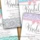 Bridal Shower, bridal invitation, wedding invite, bridal tea party, hens party, Bachelorette party lace bow - card 783