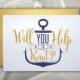 Will you be my bridesmaid cards will you help me tie the knot for wedding party bridal shower bachelorette party ask bridesmaid invite cards