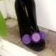 Purple Shoe Clips. Lavender Orchid Handmade Swirls, Spring Fashion Shoe Clip. Bridal Bride Bridesmaid Gift, Whimsical Playful Fun Felt Heels