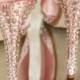 Wedding Shoes -- Antique Pink Closed Toe Platform Wedding Shoes with Silver Multi-Sized Crystal Covered Heel - New