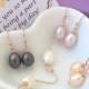 Freshwater Pearl Earrings - Rose Gold Earrings - Bridal Earrings - Unique Bridesmaid Gift Idea- Wedding Jewelry - Freshwater Pearl Jewelry