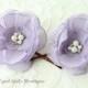Lavender Bridal Flower Hair Clip Duo, Lilac Wedding Hair Accessory, Lavender Bobby Pin, Lilac Bridal Head Piece