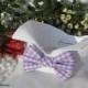 Purple&White Gingham Bow on Wingtip Tuxedo Dog Collar~Wedding Dog Collar~Dog Tuxedo~Dog Best Man~Dog Ring Bearer~Free Shipping Within USA